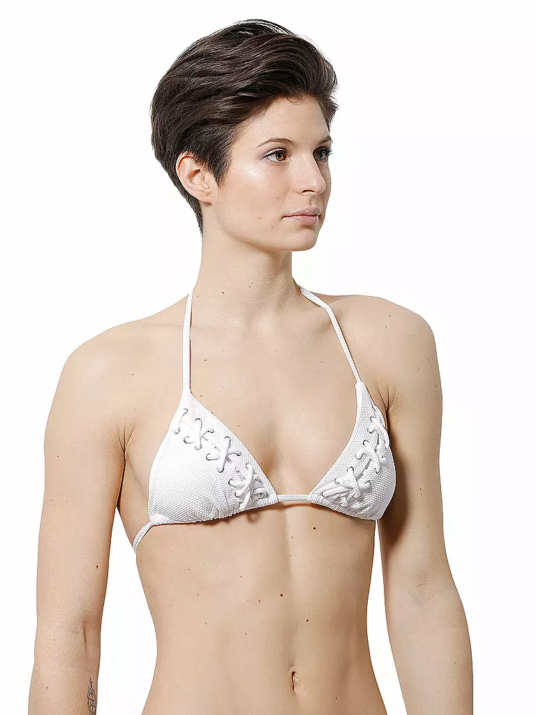 GUESS Triangel Bikini Oberteil weiß